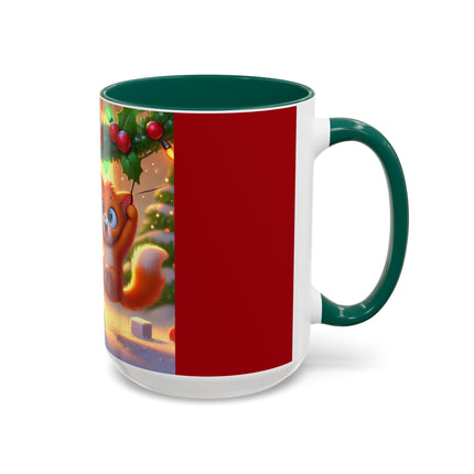Naughty or Nice Kitten Christmas Colorful Mugs (11oz, 15oz)