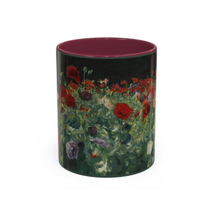 A Study of Poppies for Carnation, Lily, Lily, Rose by John Singer Sargent Colorful Mugs (11oz, 15oz)