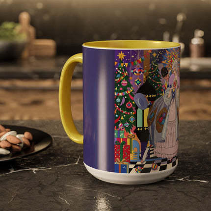 🎄✨ The Lady Of The Christmas Ornament Colorful Mug – Art Deco Holiday Fantasy