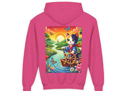 Sailor Kitten’s River Adventure Youth Heavy Blend Hooded Sweatshirt