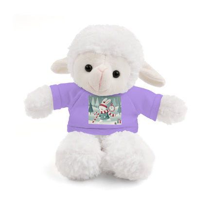 Candy Cane Timekeeper Bunny Stuffed Animals with Tee