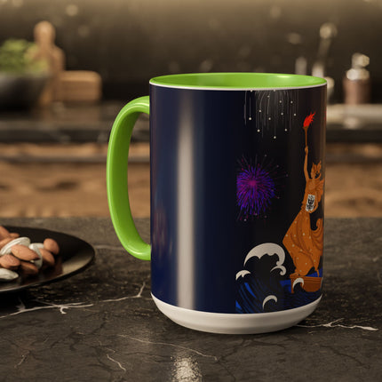 Liberty's Triumph Colorful Mugs – Art Deco Glory & Triumphant Spirit
