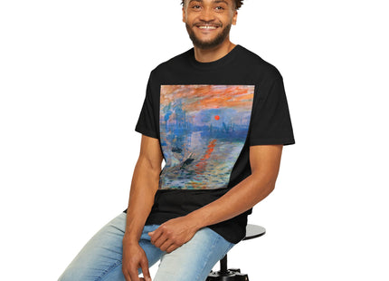 Sunrise by Claude Monet Unisex Garment-Dyed T-shirt