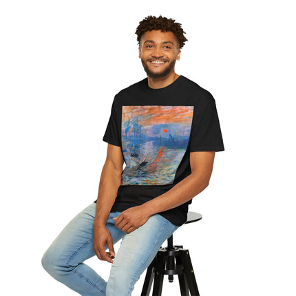 Sunrise by Claude Monet Unisex Garment-Dyed T-shirt
