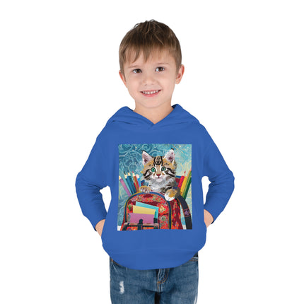 Whiskered Wanderings Toddler Pullover Fleece Hoodie