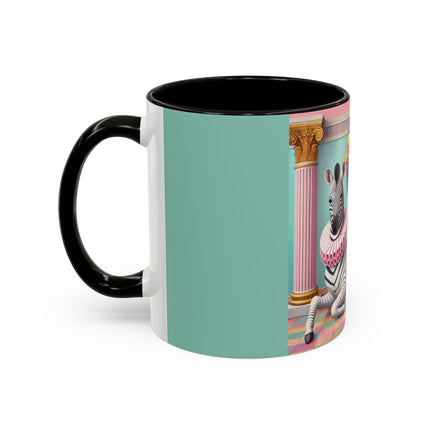 Still Life with Zebra, Fruit, and Pink Columns Colorful Mugs (11oz, 15oz)
