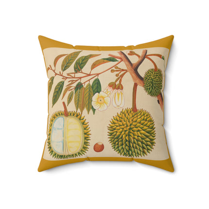 Album of watercolors of Asian fruits and flowers Pl.31 by Anonymous Spun Polyester Square Pillow