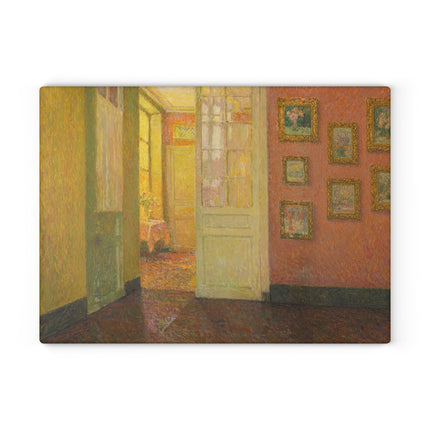 Interior, Window Light by Henri Le Sidaner Glass Cutting Board