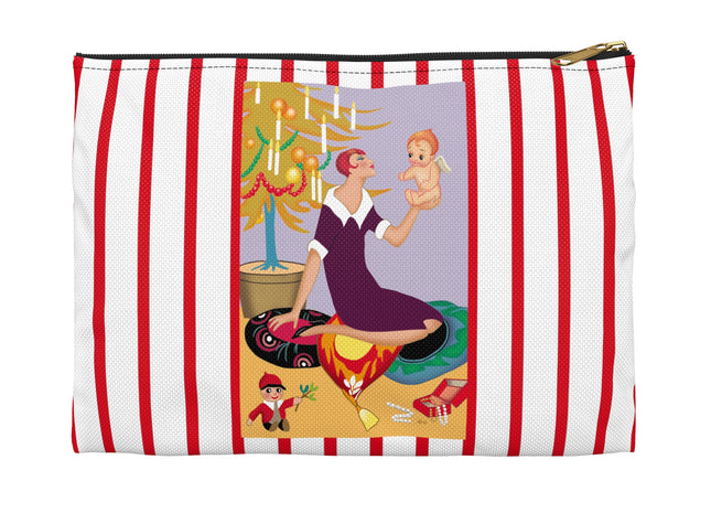 Art Deco Christmas Accessory Pouch
