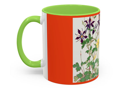 Aquilegia Flowers by Tanigami Kônan Colorful Mugs (11oz, 15oz)