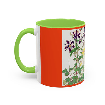 Aquilegia Flowers by Tanigami Kônan Colorful Mugs (11oz, 15oz)