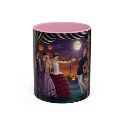 🏹🎃 Cupid's Arrow At Pumpkin Moon Manor Colorful Mug – Romantic Halloween Charm