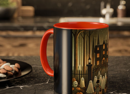 Ghostly Welcome – A Halloween Night Colorful Mugs (11oz, 15oz)