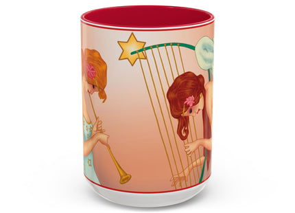 Heavenly Angel Duet Colorful Mugs (11oz, 15oz)