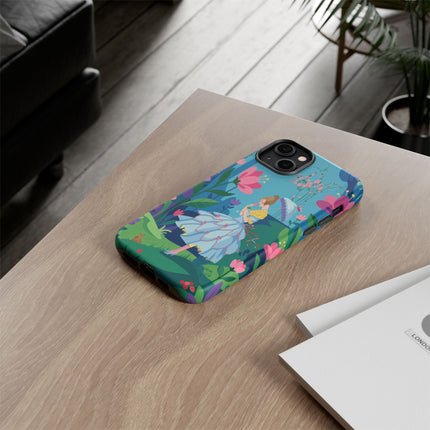🌸☂️ A Stroll Through The Enchanted Forest Phone Case – Art Deco Floral Fantasy