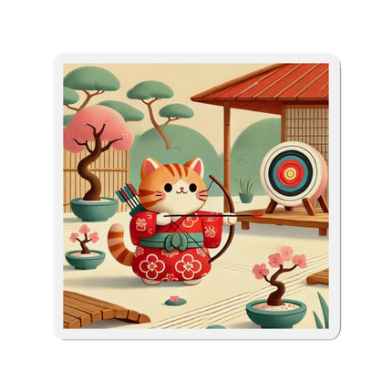Archer Kitten in the Zen Garden Die-Cut Magnets (5 Sizes)