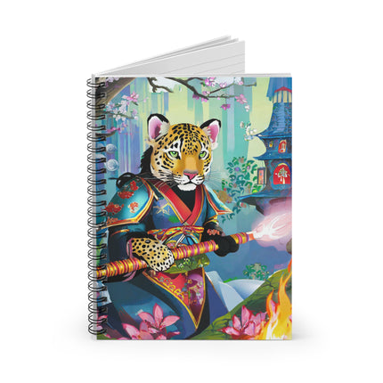 Cyberpunk Leopard Spiral Notebook - Ruled Line
