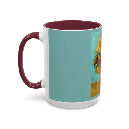 Vase with Twelve Sunflowers by Vincent van Gogh Colorful Mugs (11oz, 15oz)