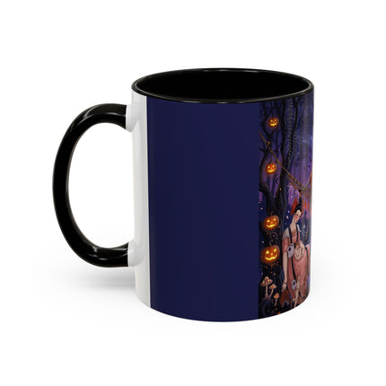 🌙🎃 Moonlit Mischief In The Pumpkin Grove Colorful Mug – Whimsical Halloween Fantasy