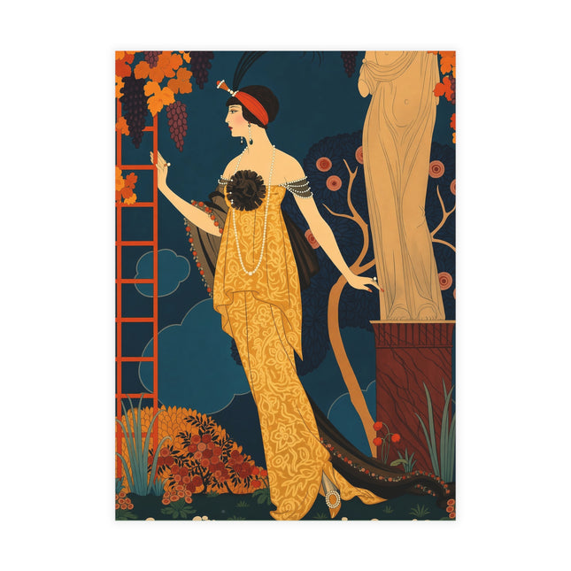 🍇✨ The Lady In The Golden Garden Postcard Bundles – Art Deco Fashion Elegance