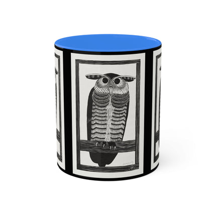 Horned Owl by Samuel Jessurun de Mesquita Colorful Mugs, 11oz