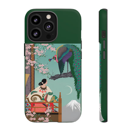 Peacock Garden Phone Case – Japanese Elegance & Timeless Beauty