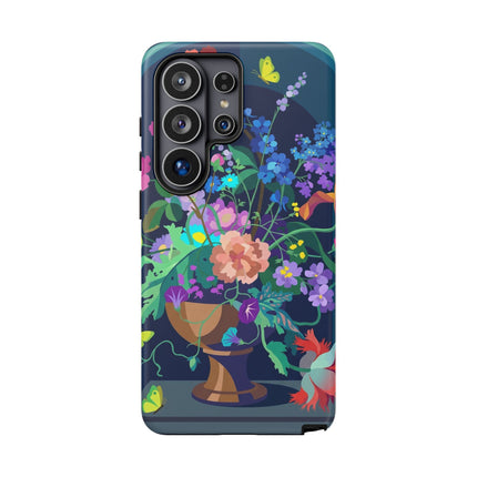 Midnight Floral Reverie Phone Case – Vibrant Bloom & Enchanted Beauty