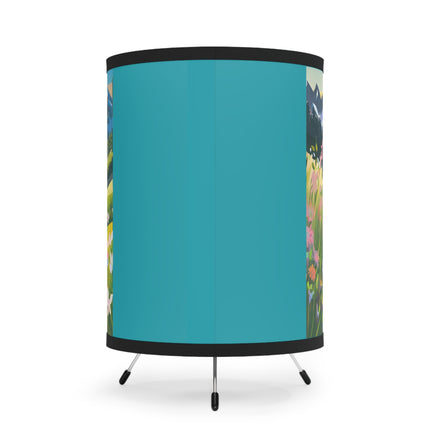 Stripes on Wheels Tripod Lamp