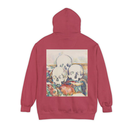 The Three Skulls by Paul Cézanne Unisex Garment-Dyed Hoodie