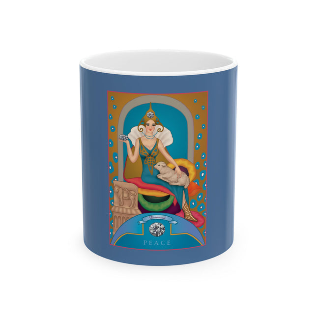 April & Diamond (from the Gem Series) by Sofia Chiostri Ceramic Mug 11oz