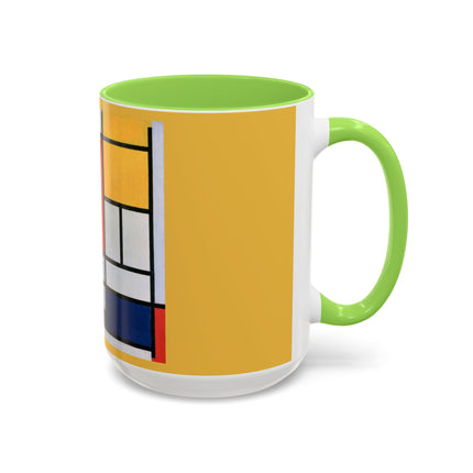 Composition with Red, Yellow, Blue, and Black by Piet Mondrian Colorful Mugs (11oz, 15oz)
