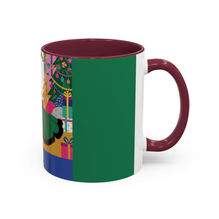 🎄🎁 The Emerald Christmas Belle Colorful Mug – Colorful Holiday Fashion Fantasy