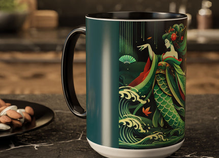 Mermaid Queen Rising from the Deep Colorful Mugs (11oz, 15oz)
