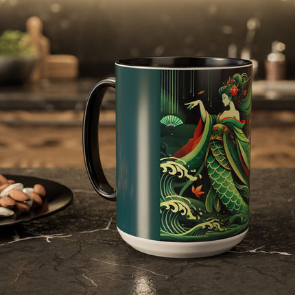 Mermaid Queen Rising from the Deep Colorful Mugs (11oz, 15oz)