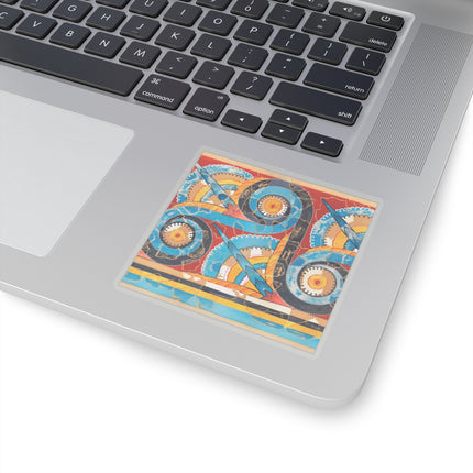 Reproduction of S-Spiral Frieze by Emile Gilliéron Kiss-Cut Stickers (4 Sizes)