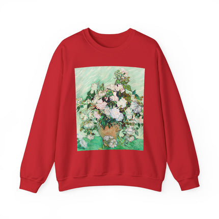 Roses by Vincent Van Gogh Heavy Blend™ Crewneck Sweatshirt