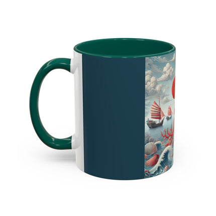 Ladies by the Quiet Sea Colorful Mugs (11oz, 15oz)