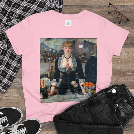 A Bar at the Folies-Bergère by Edouard Manet Women's Midweight Cotton Tee