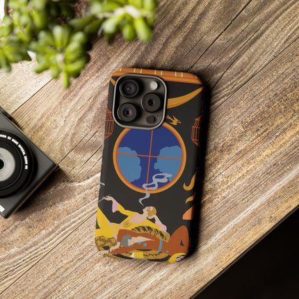 Art Deco Lounge Phone Case – Opulent Smoke & Timeless Glamour