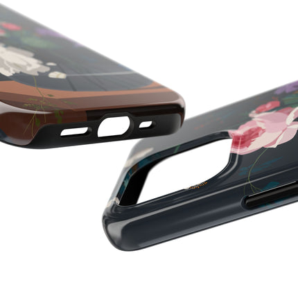 🌹🖤 The Midnight Rose Garden Phone Case – Art Deco Floral Elegance