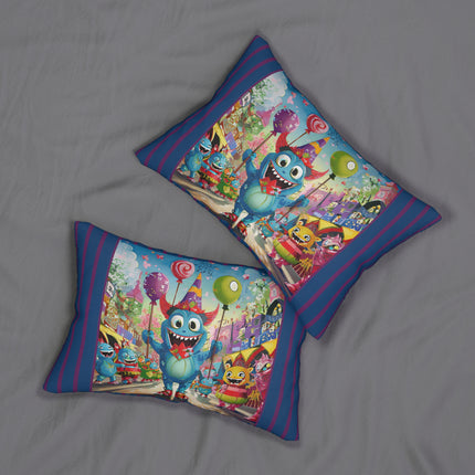 Monster Parade Madness Spun Polyester Lumbar Pillow