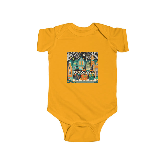 Night of the Trick-or-Treating Owlets Infant Fine Jersey Bodysuit