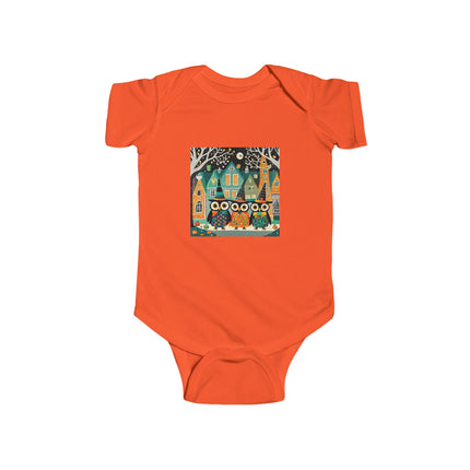 Night of the Trick-or-Treating Owlets Infant Fine Jersey Bodysuit