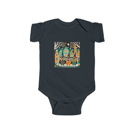 Night of the Trick-or-Treating Owlets Infant Fine Jersey Bodysuit