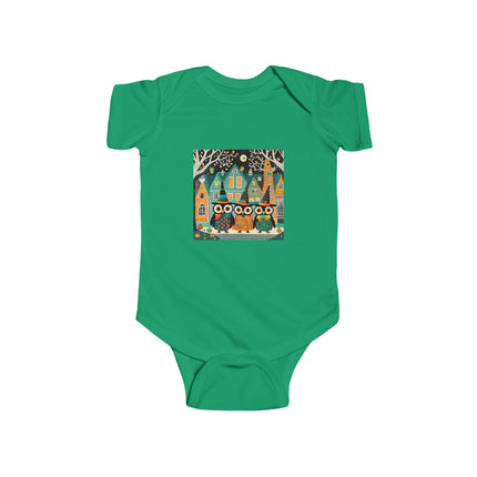 Night of the Trick-or-Treating Owlets Infant Fine Jersey Bodysuit
