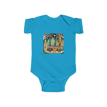 Night of the Trick-or-Treating Owlets Infant Fine Jersey Bodysuit