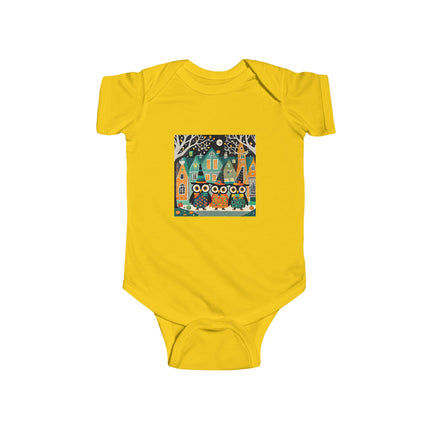 Night of the Trick-or-Treating Owlets Infant Fine Jersey Bodysuit