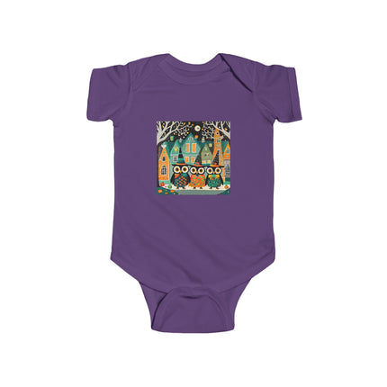 Night of the Trick-or-Treating Owlets Infant Fine Jersey Bodysuit
