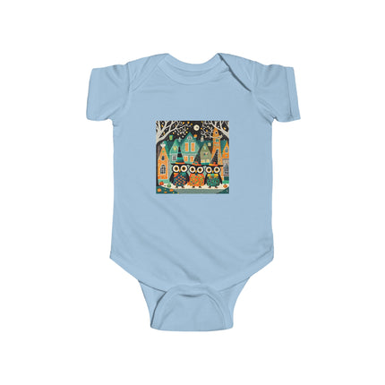 Night of the Trick-or-Treating Owlets Infant Fine Jersey Bodysuit