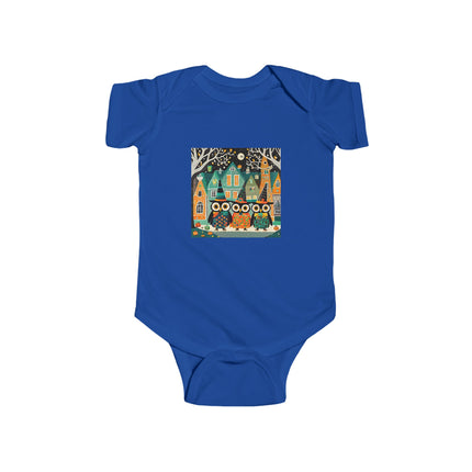 Night of the Trick-or-Treating Owlets Infant Fine Jersey Bodysuit